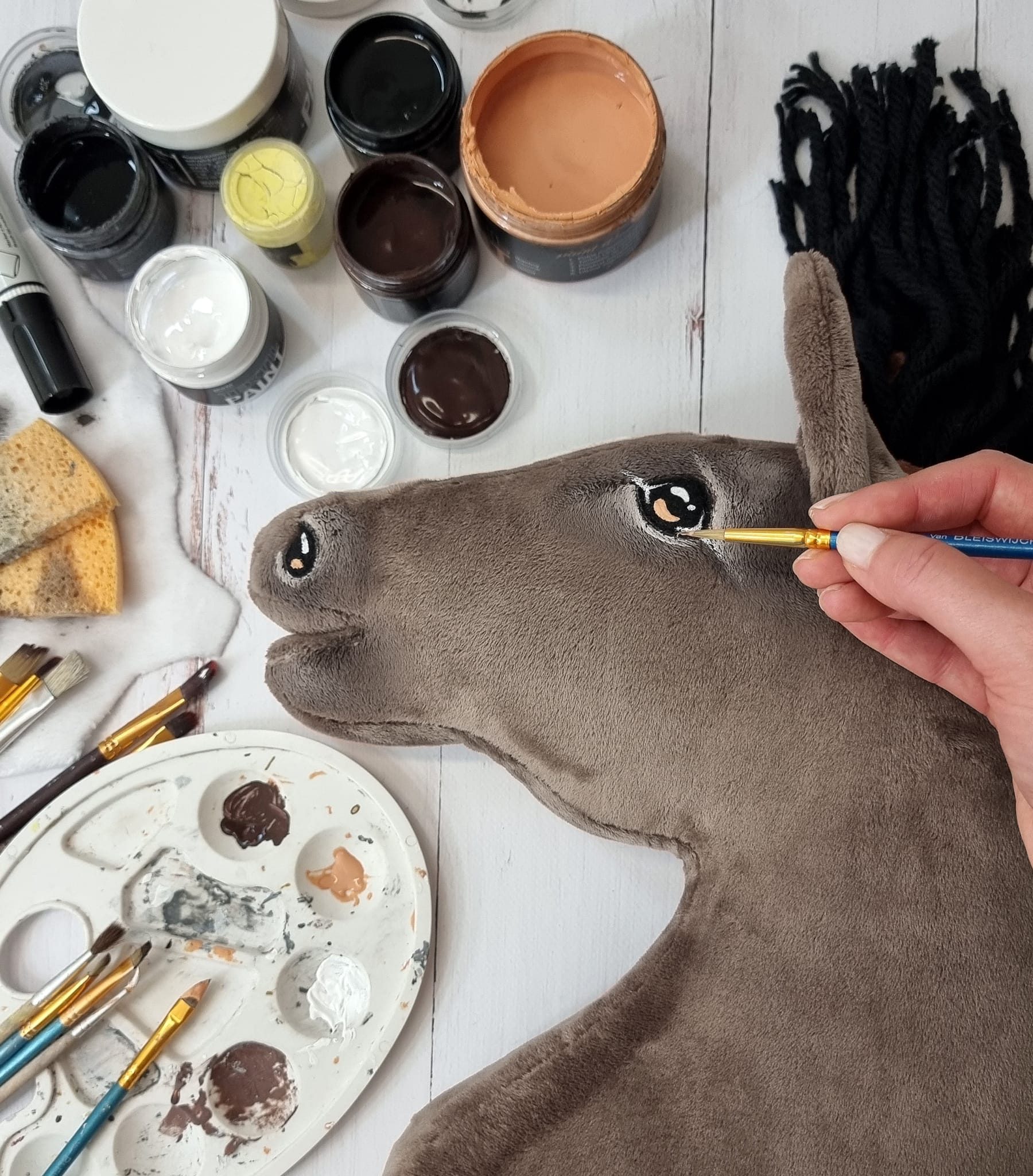 Hobby Horse Duży koń na kiju Premium - myszaty A3