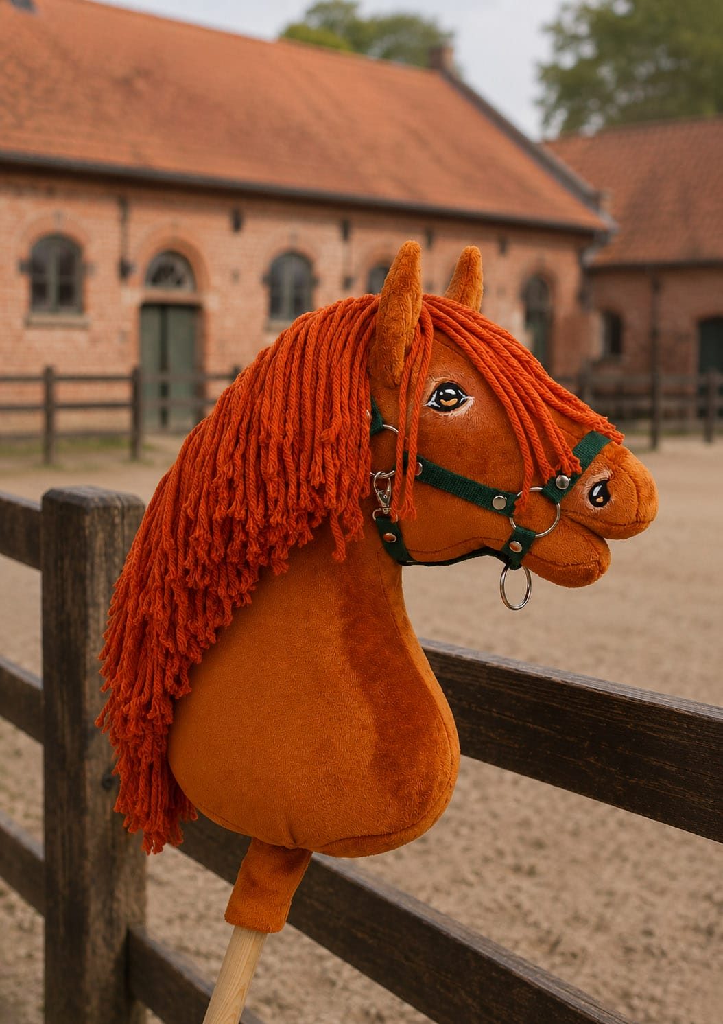 Hobby Horse Duży koń na kiju Premium - kasztan A3