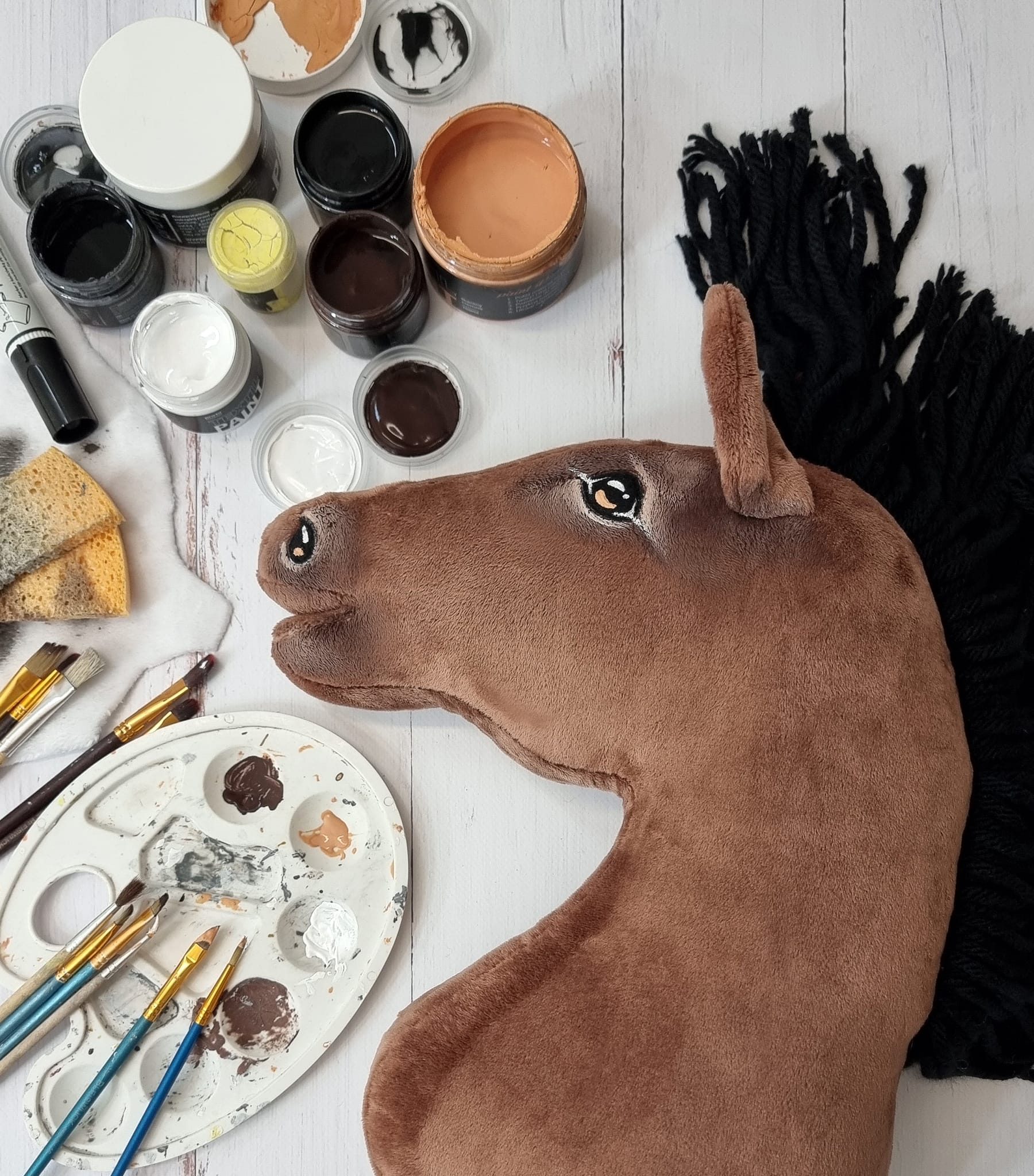 Hobby Horse Duży koń na kiju Premium - gniady A3