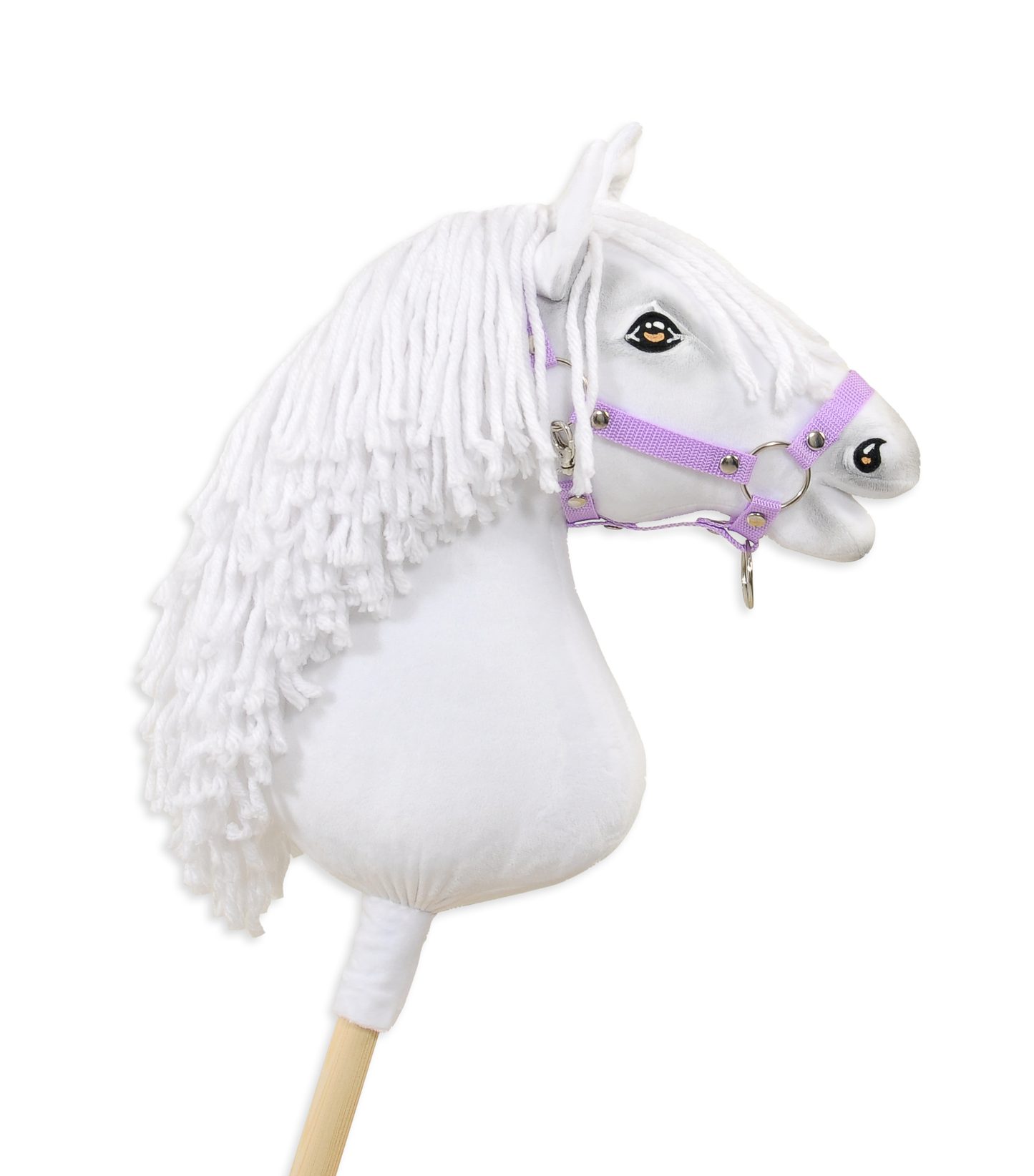Hobby Horse Duży koń na kiju Premium - biały A3