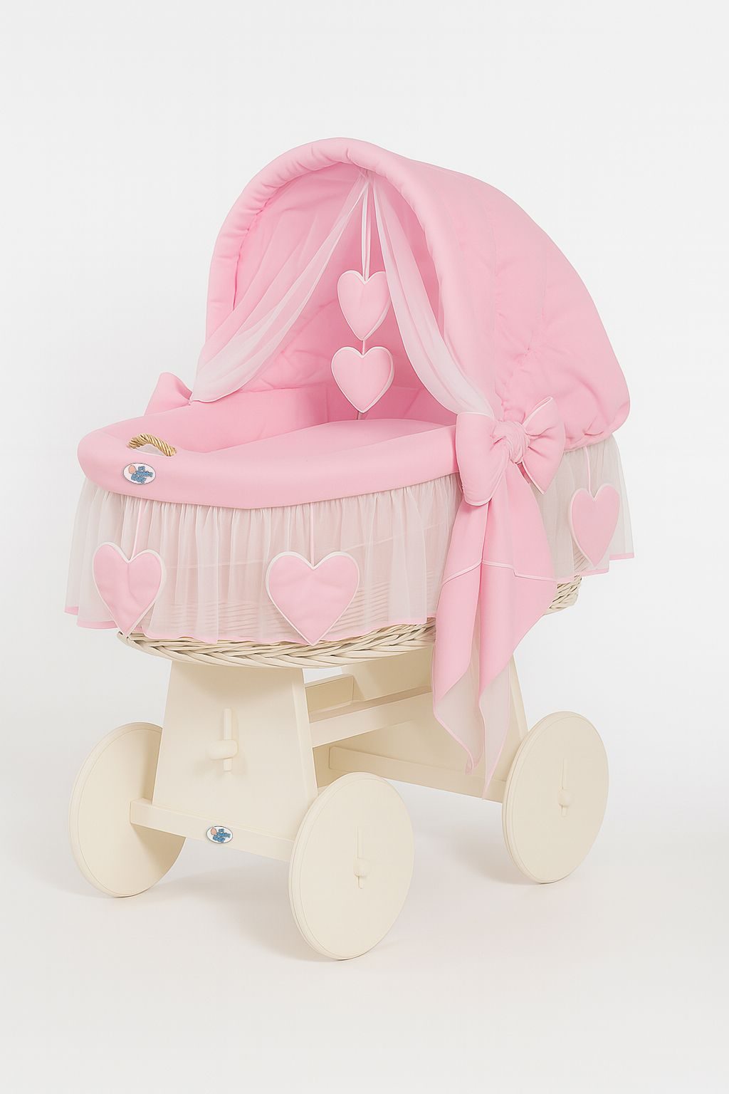 Kosz Mojżesza z budką- Little Angel biały