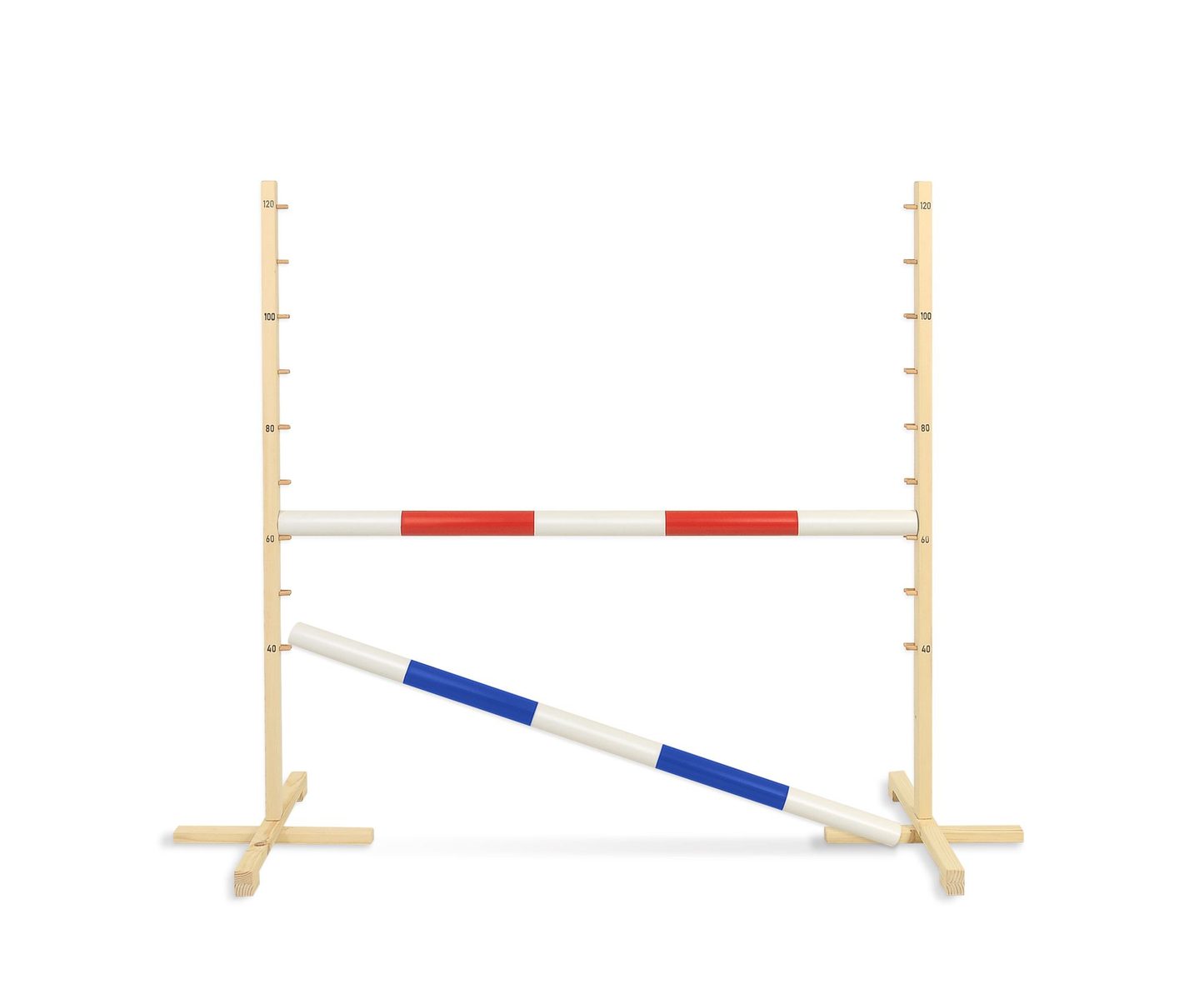 Przeszkoda skokowa do Hobby Horse 120cm, dwie belki - czerwona i niebieska