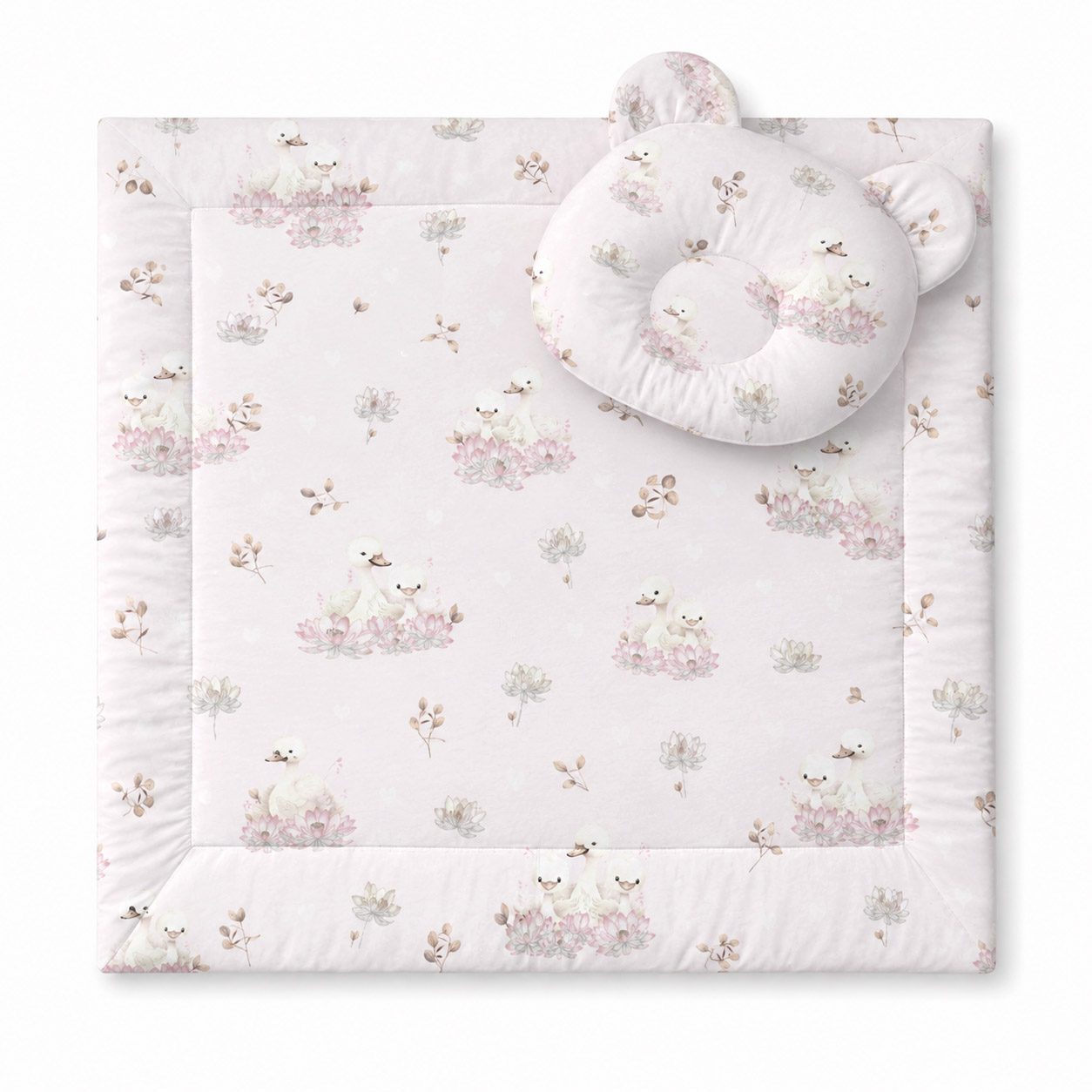 Kołderka z wypełnieniem i poduszka profilowana Miś - zestaw 2cz. - Blossom Fairies