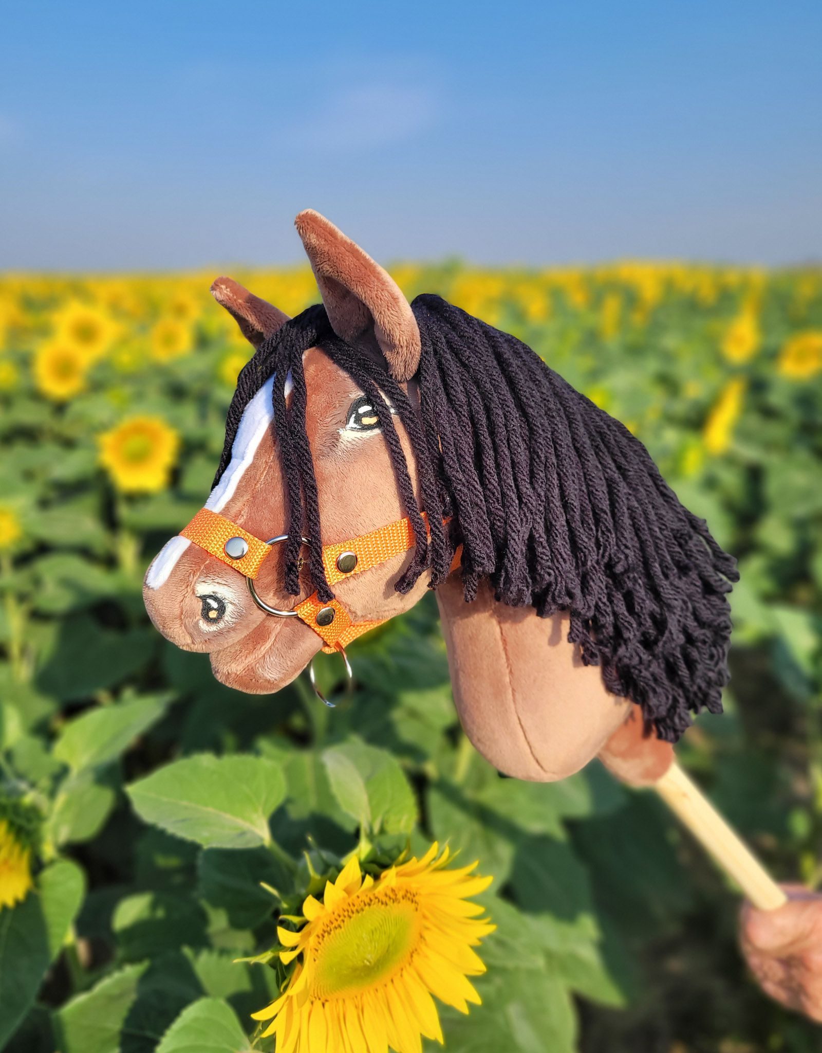 Hobby Horse Średni koń na kiju Premium brązowy gniady A4