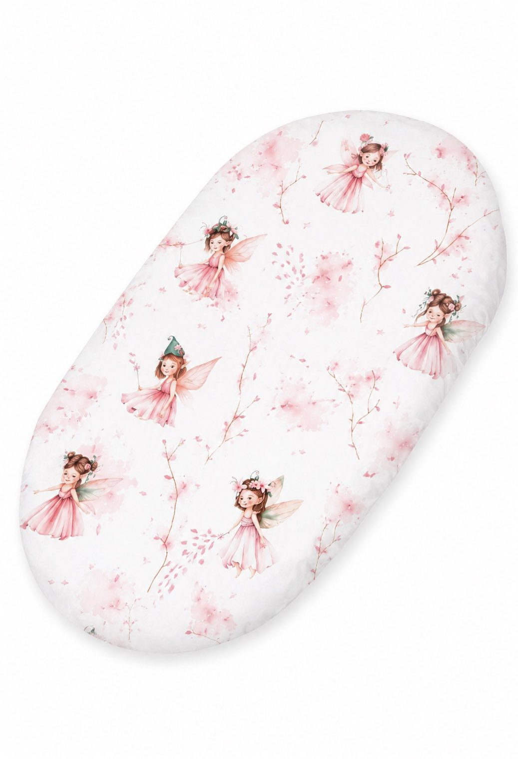 Prześcieradło bawełniane do wózka gondoli kosza Mojżesza Boho 75x35 cm -  Blossom Fairies