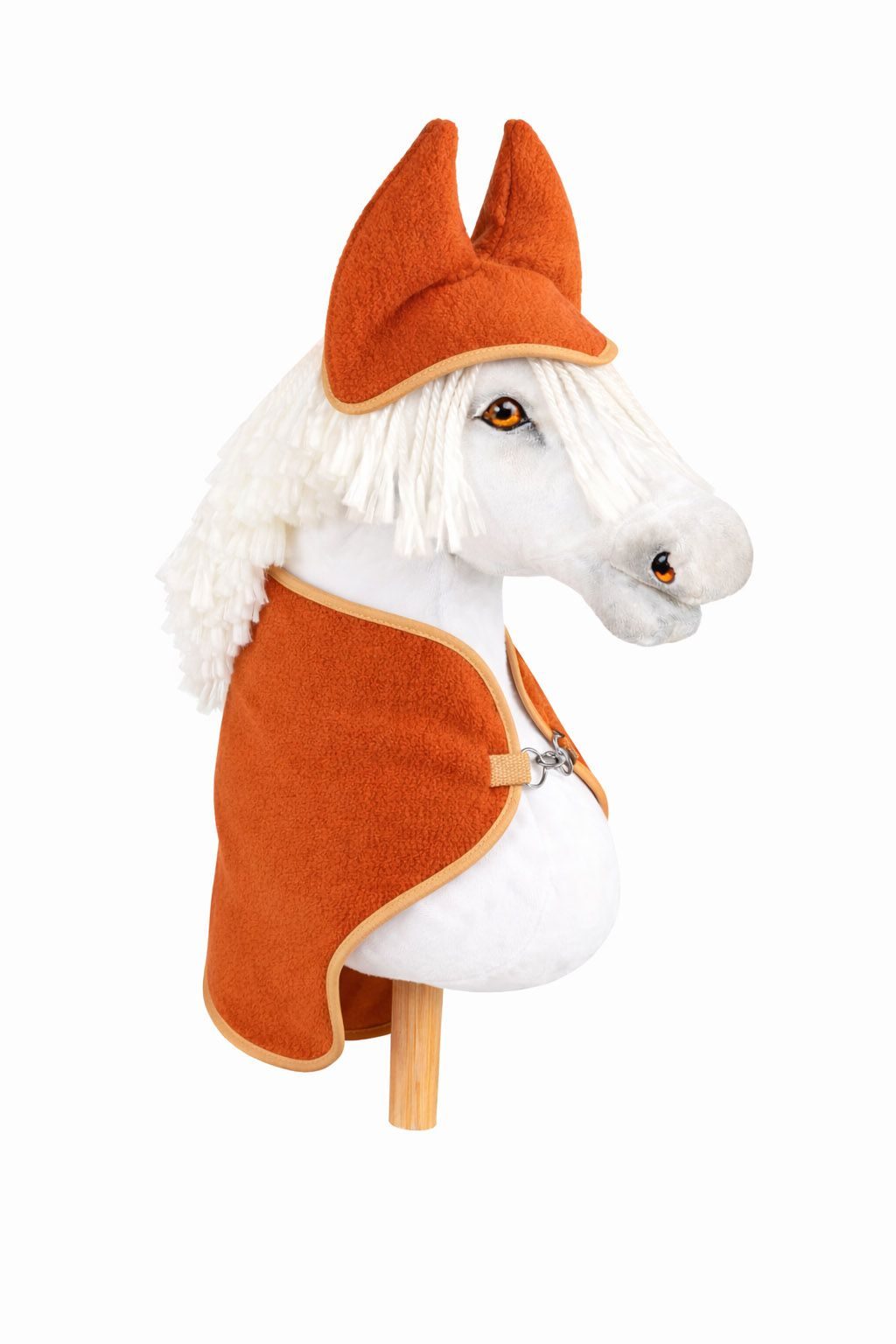 Zestaw dla Hobby Horse uniwersalny A4 i A5: polarowa derka + nauszniki – rudy