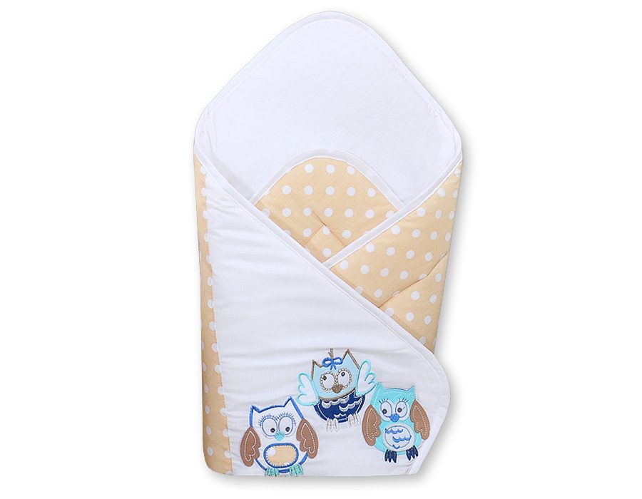 Rożek z usztywnieniem- Sowy Bigi Zibi & Adele turkusowe