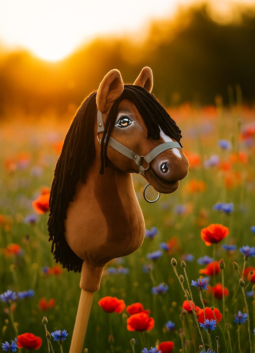 Hobby Horse Duży koń na kiju Premium - gniady A3