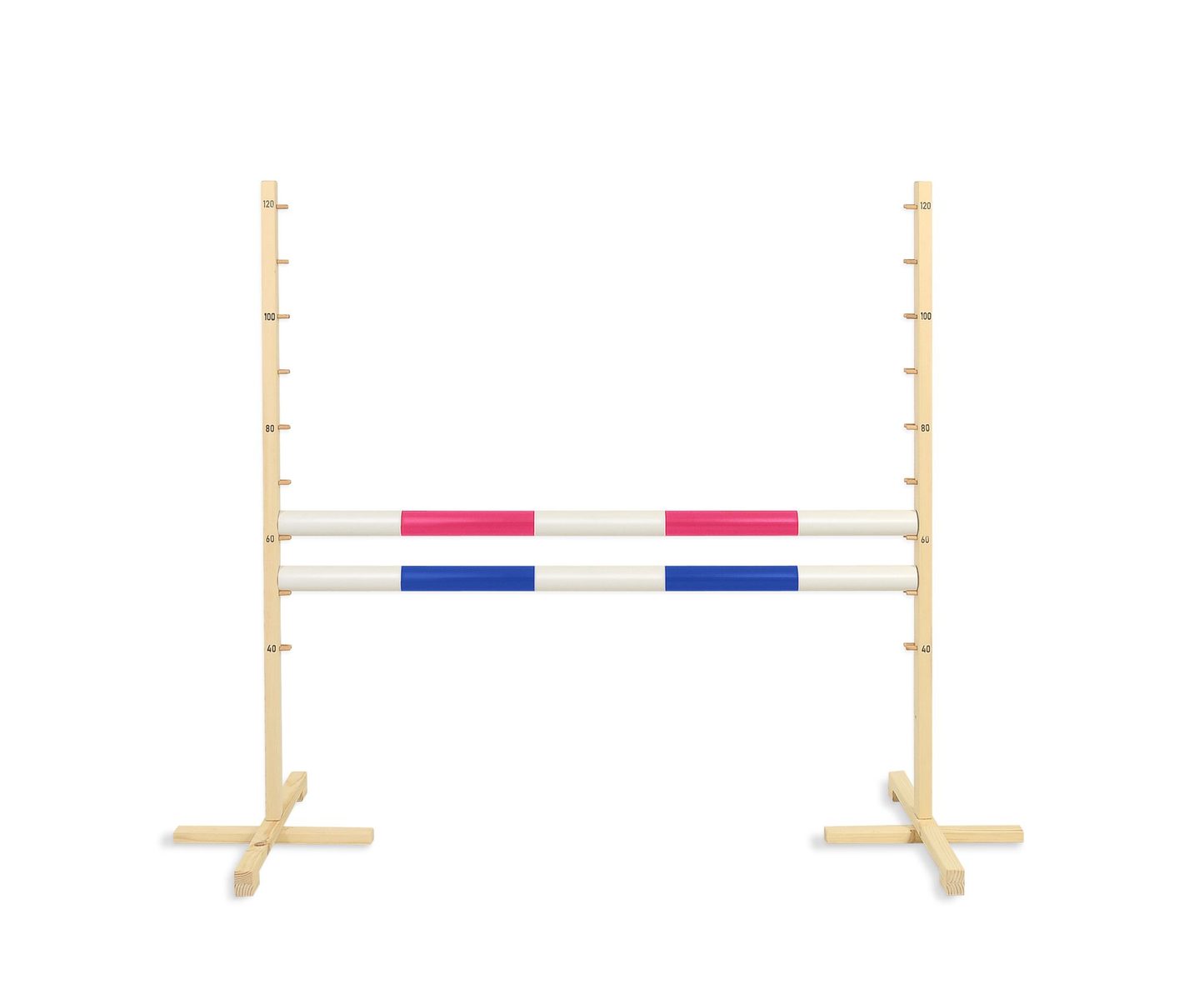 Przeszkoda skokowa do Hobby Horse 120cm, dwie belki - czerwona i niebieska