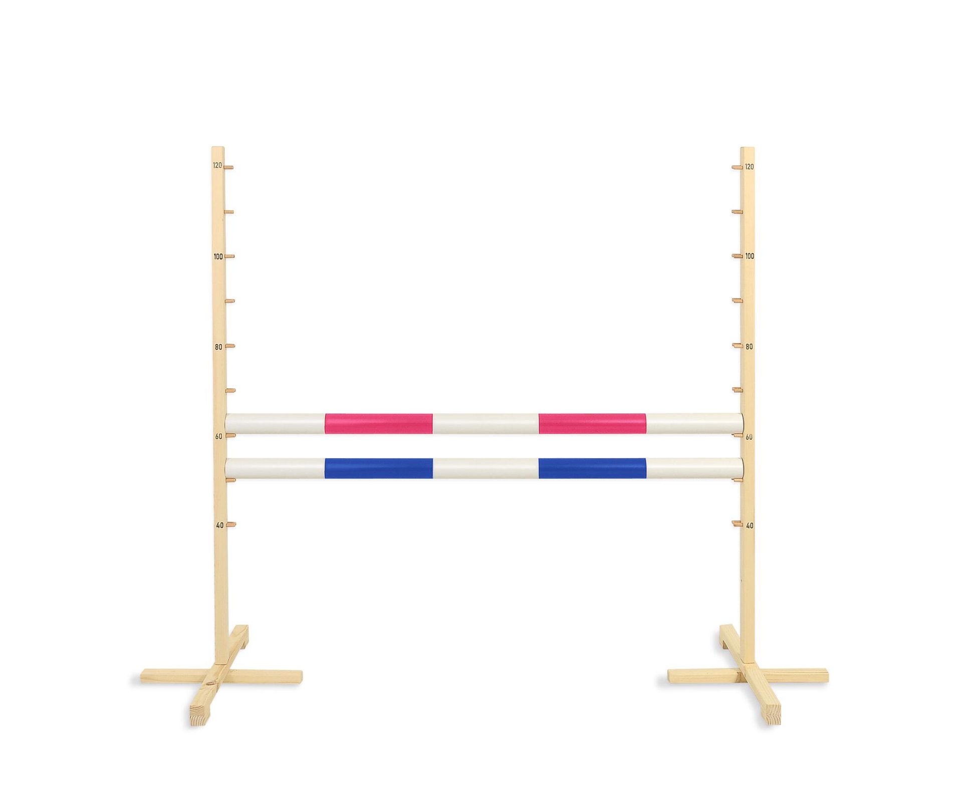 Przeszkoda skokowa do Hobby Horse 120cm, dwie belki - czerwona i niebieska