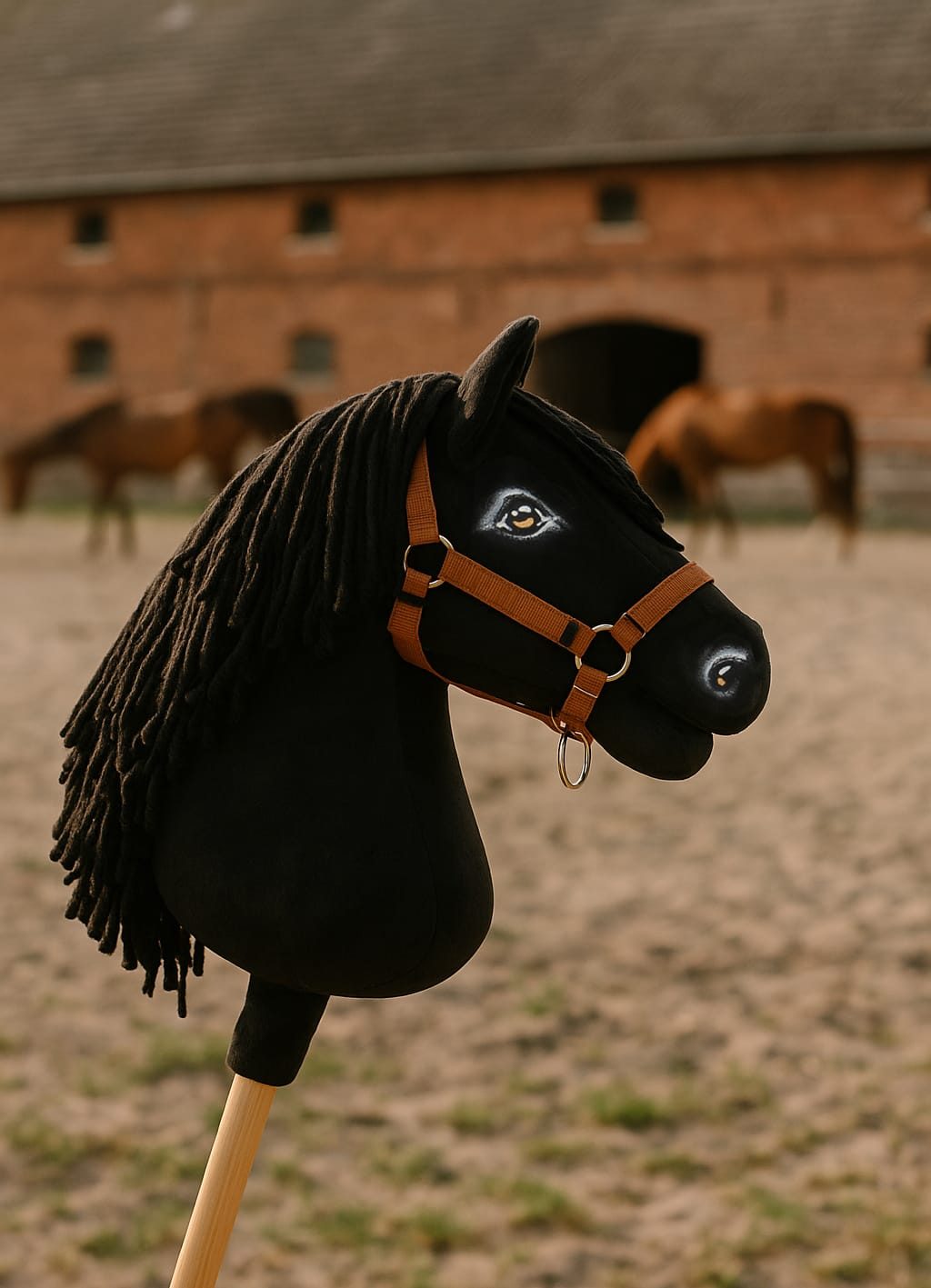 Hobby Horse Duży koń na kiju Premium - kary A3
