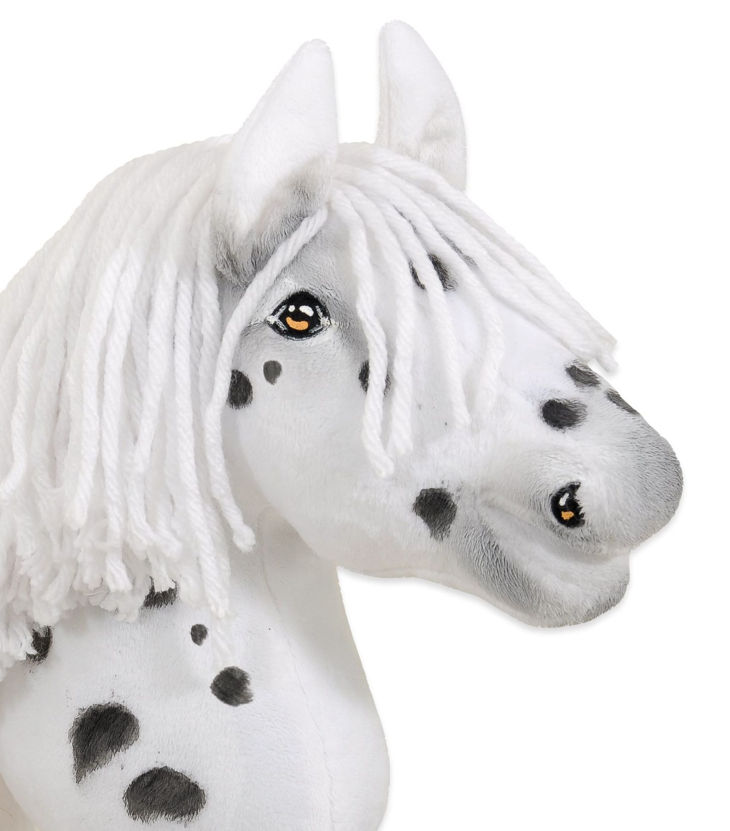 Hobby Horse Średni koń na kiju Premium biały tarantowaty A4
