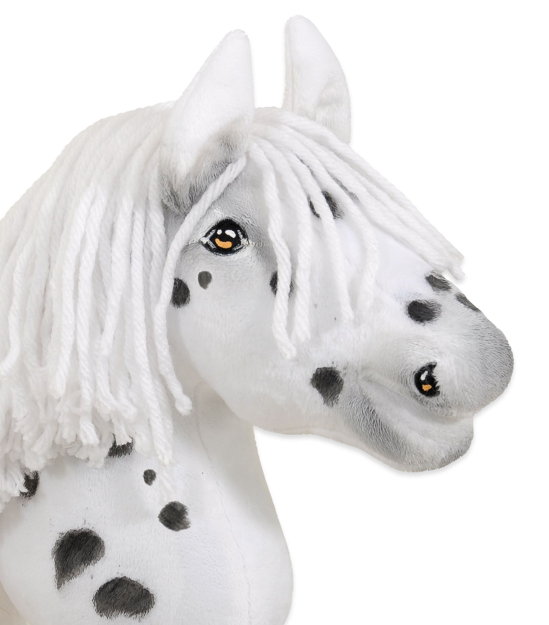 Hobby Horse Średni koń na kiju Premium biały tarantowaty A4