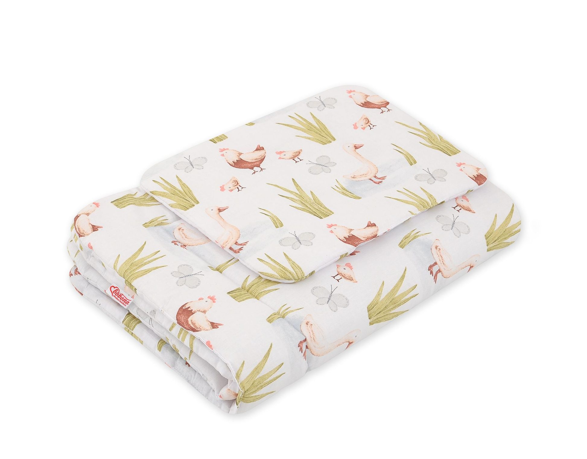 Komplet pościeli dla niemowląt z wypełnieniem 2-cz 75x100cm NEWBORN - misie niebieskie