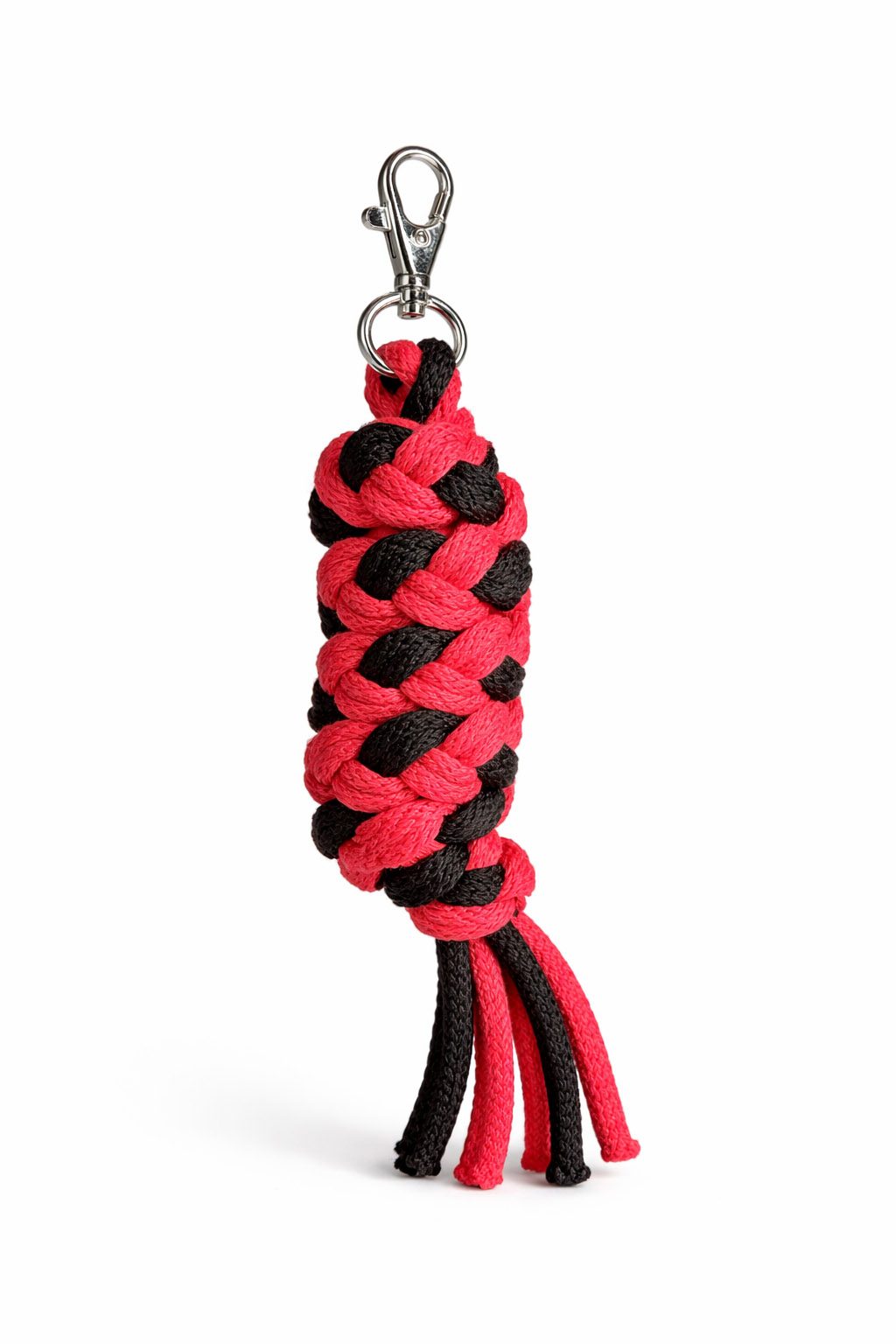 Uwiąz dla konia Hobby Horse pleciony ze sznurka – czarno-różowy