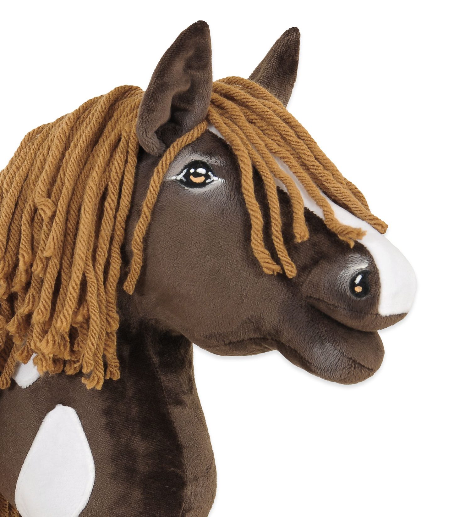 Hobby Horse Średni koń na kiju Premium brązowy western ciemnogniady z ciemną grzywą A4