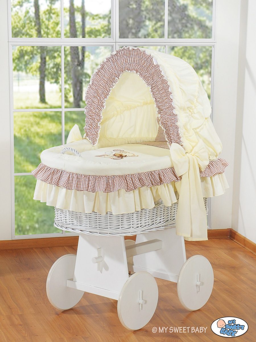 Kosz Mojżesza z budką- Little Angel biały