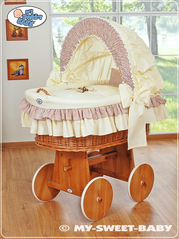 Kosz Mojżesza z budką- Little Angel biały