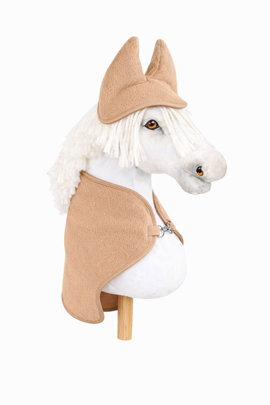 Zestaw dla Hobby Horse uniwersalny A4 i A5: polarowa derka + nauszniki – camel