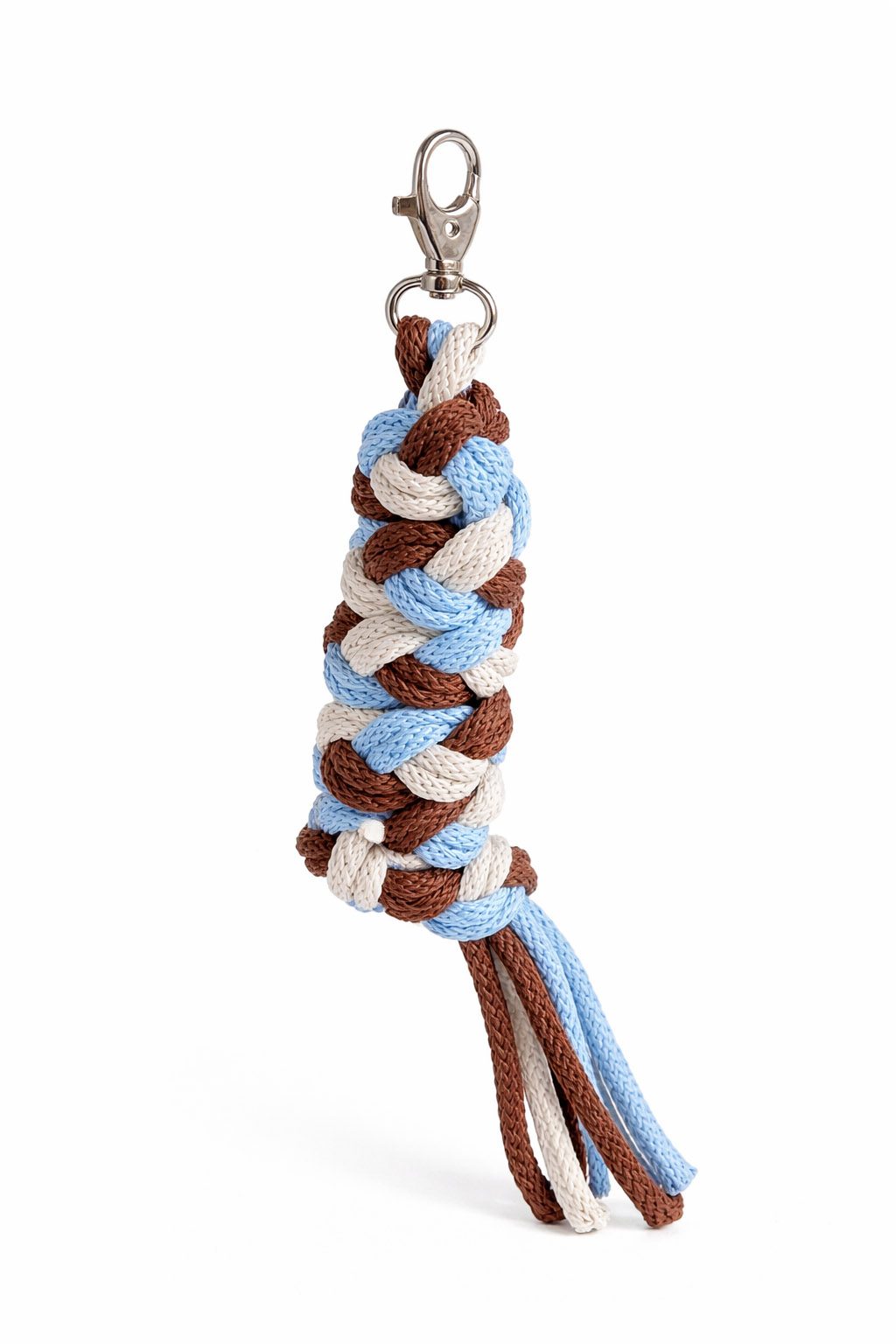 Uwiąz dla konia Hobby Horse pleciony ze sznurka – ciemny fiolet/ turkus/ terracota