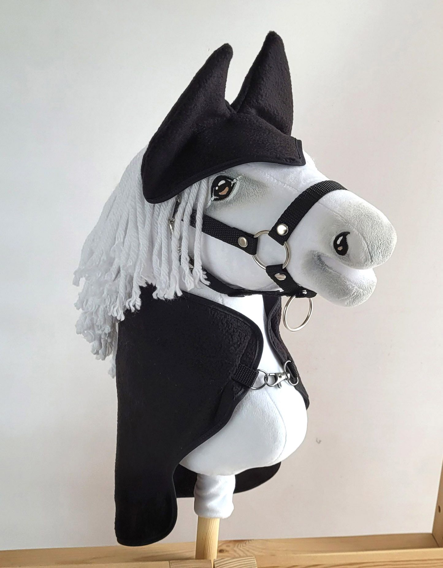 Zestaw dla Hobby Horse uniwersalny A4 i A5: polarowa derka + nauszniki – czarny