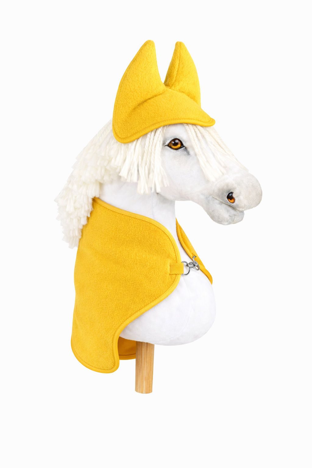 Zestaw dla Hobby Horse uniwersalny A4 i A5: polarowa derka + nauszniki – żółty