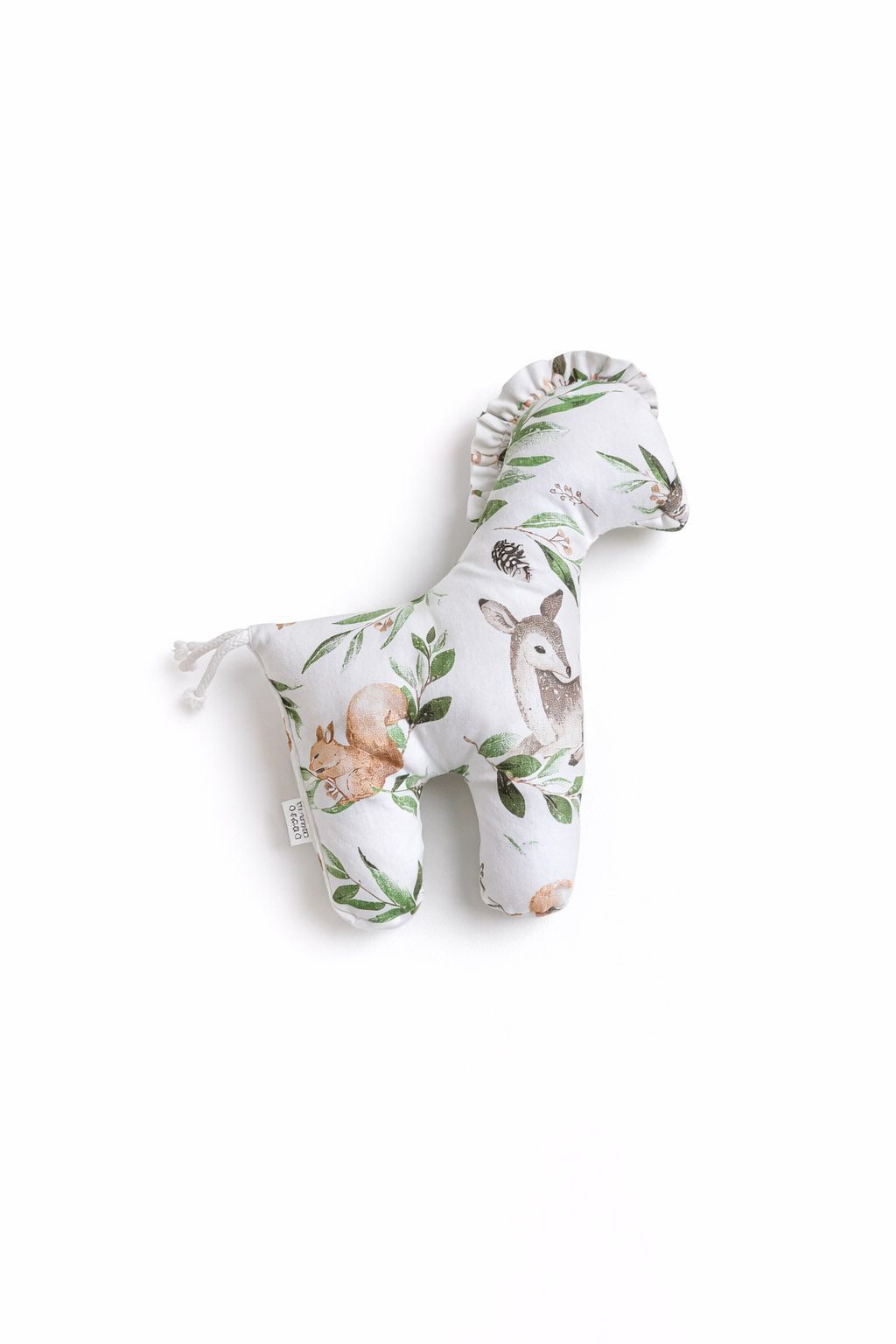 Konik LUCKY miękka maskotka z bawełny dla niemowląt - Peonie różowe
