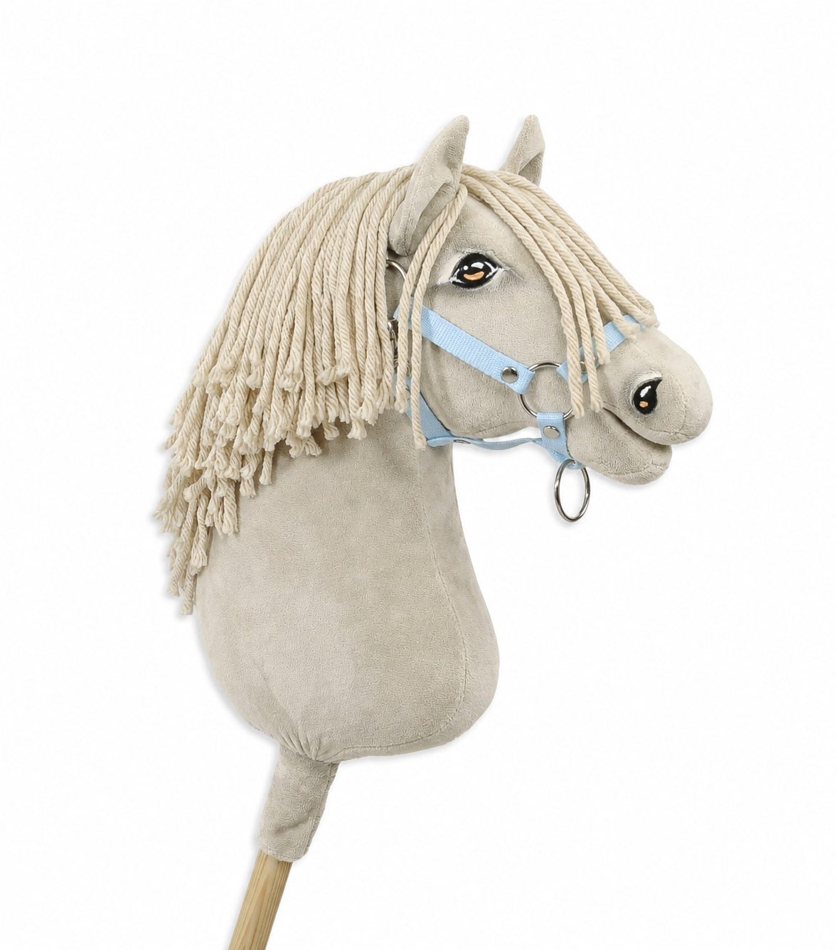 Hobby Horse Duży koń na kiju Premium - cremello A3