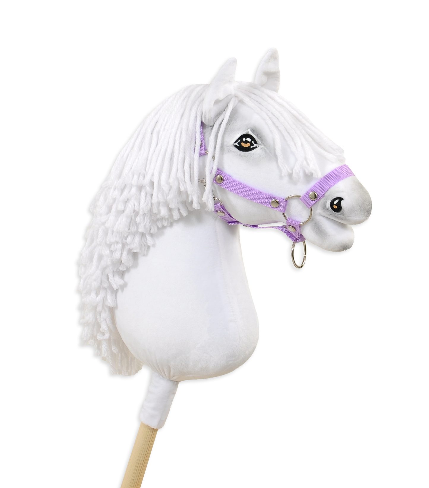 Hobby Horse Duży koń na kiju Premium - biały A3