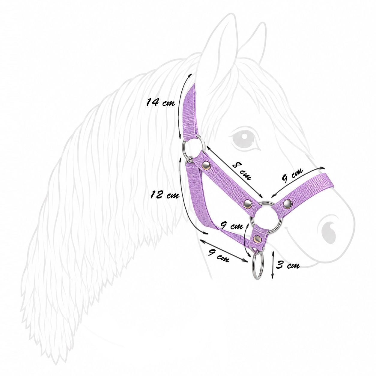 Kantar dla konia Hobby Horse uniwersalny A4 i A5 zapinany - miętowy