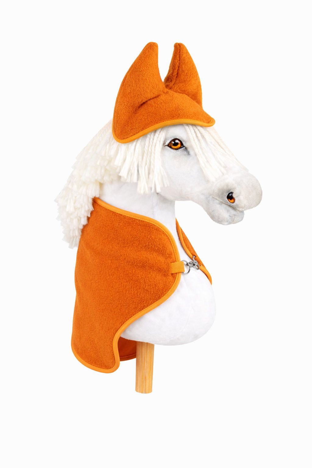 Zestaw dla Hobby Horse uniwersalny A4 i A5: polarowa derka + nauszniki – pomarańczowy