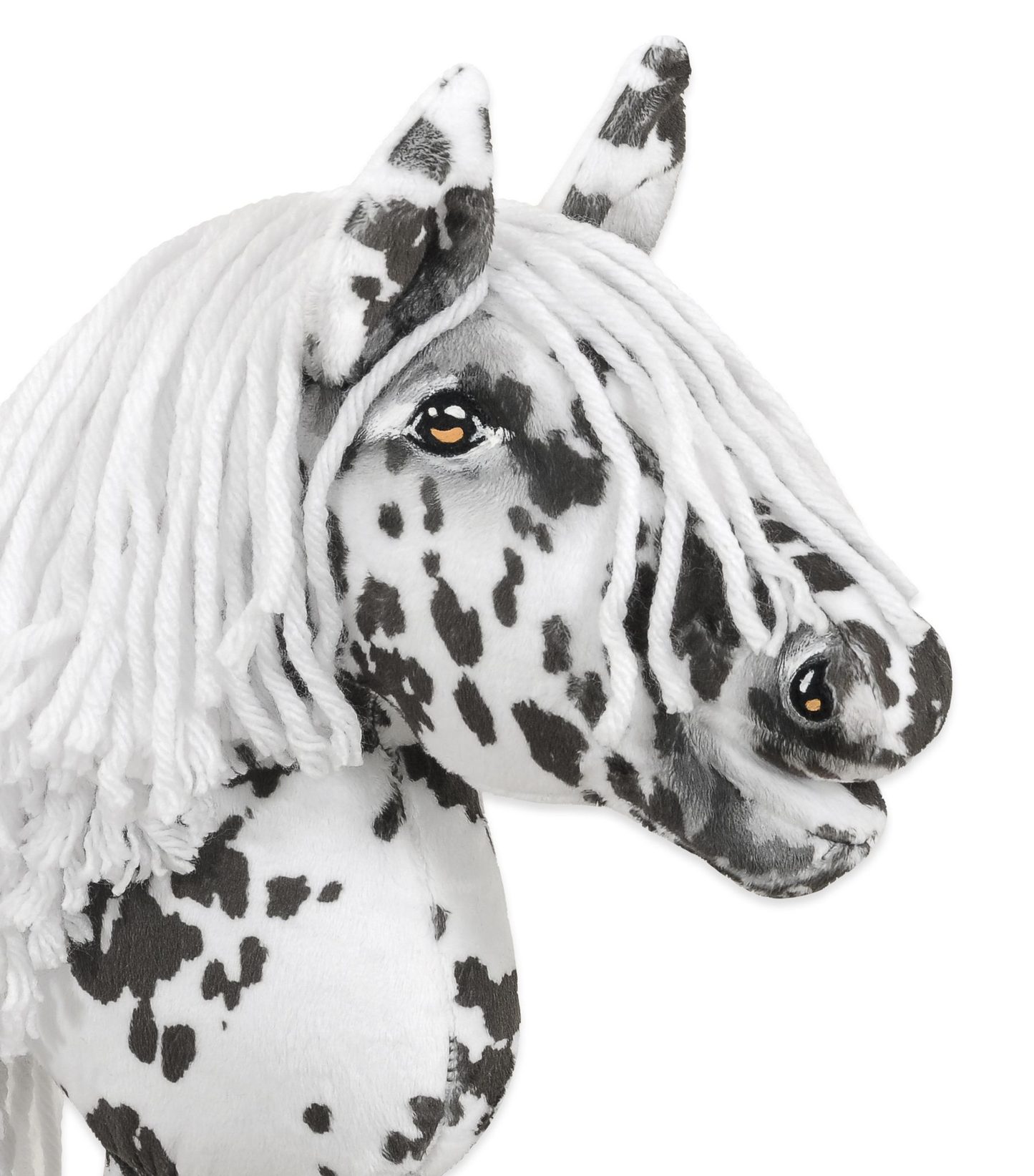 Hobby Horse Średni koń na kiju Premium tarantowaty biało-czarny z białą grzywą A4