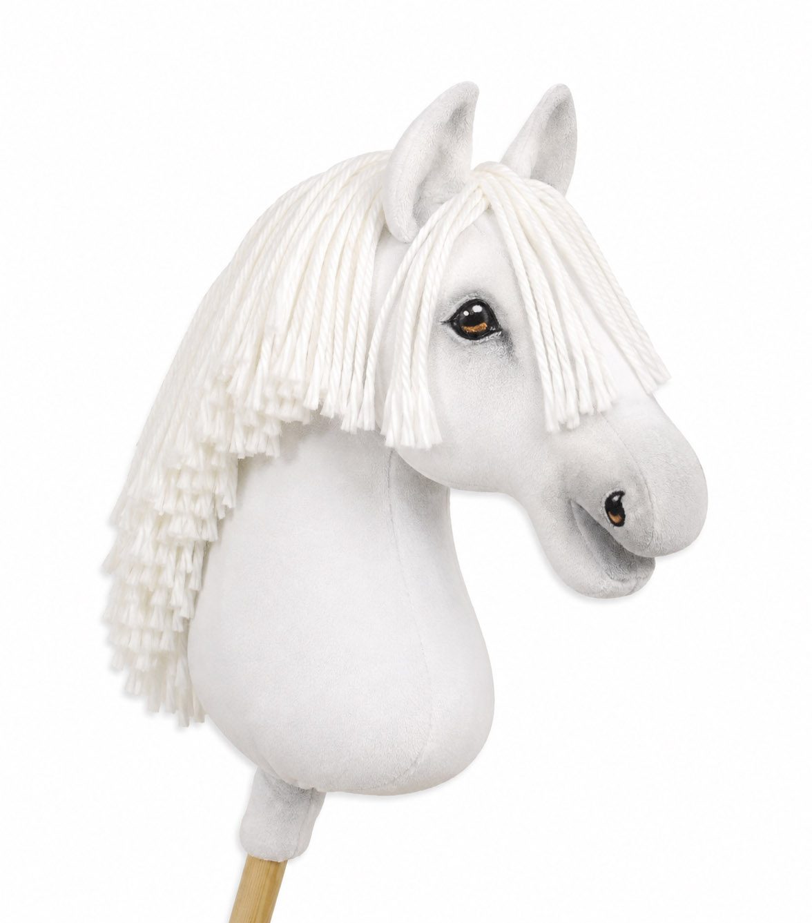 Hobby Horse Duży koń na kiju Premium - biały A3