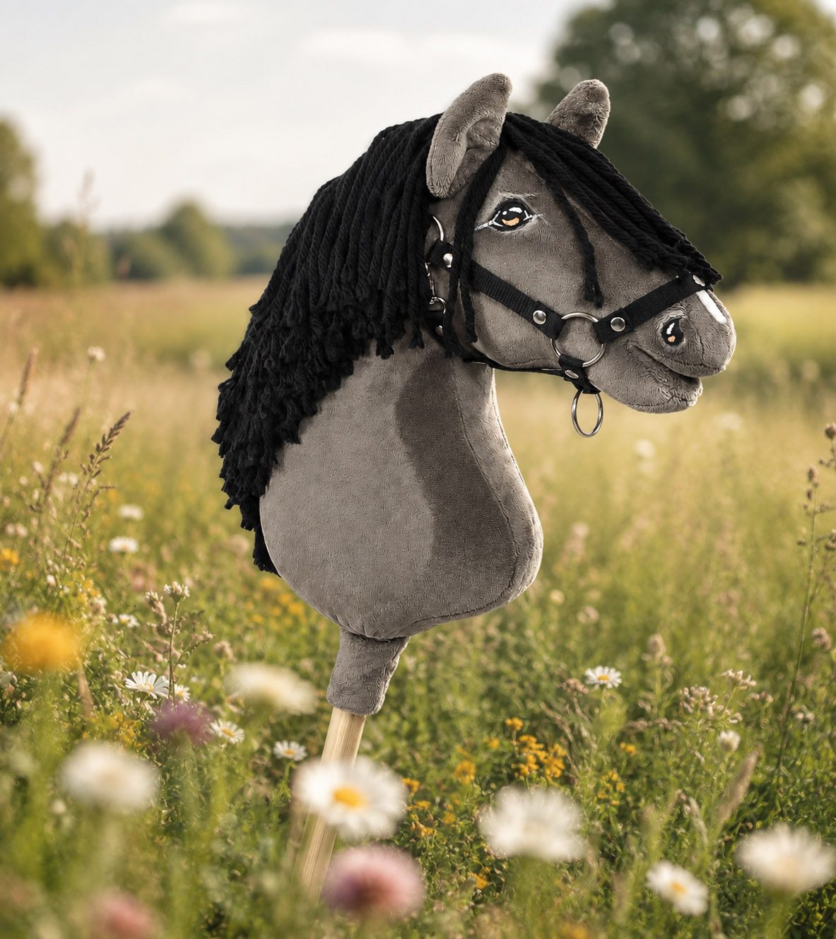 Hobby Horse Duży koń na kiju Premium - myszaty A3