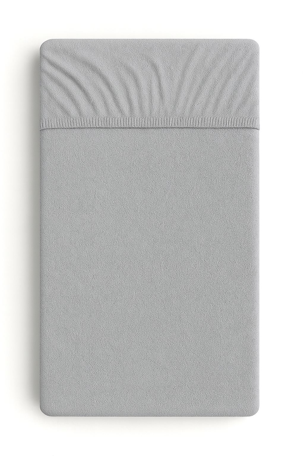 Prześcieradło frotte z gumką do łóżeczka 120x60cm - szare