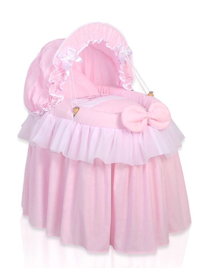 Wózek dla lalek Kosz Mojżesza dla lalek z budką LITTLE PRINCESS fioletowy