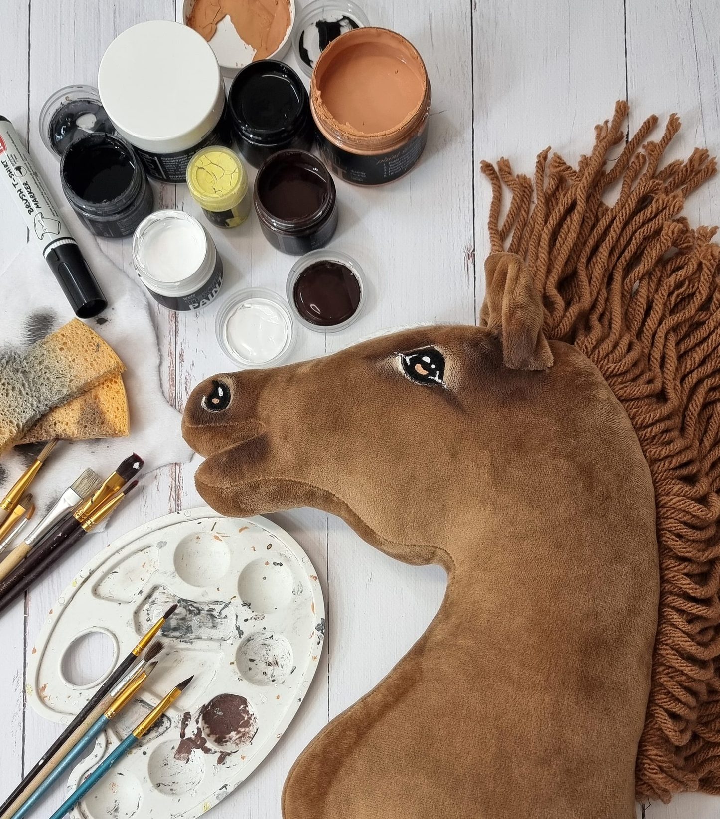 Hobby Horse Duży koń na kiju Premium - jasny kasztan A3