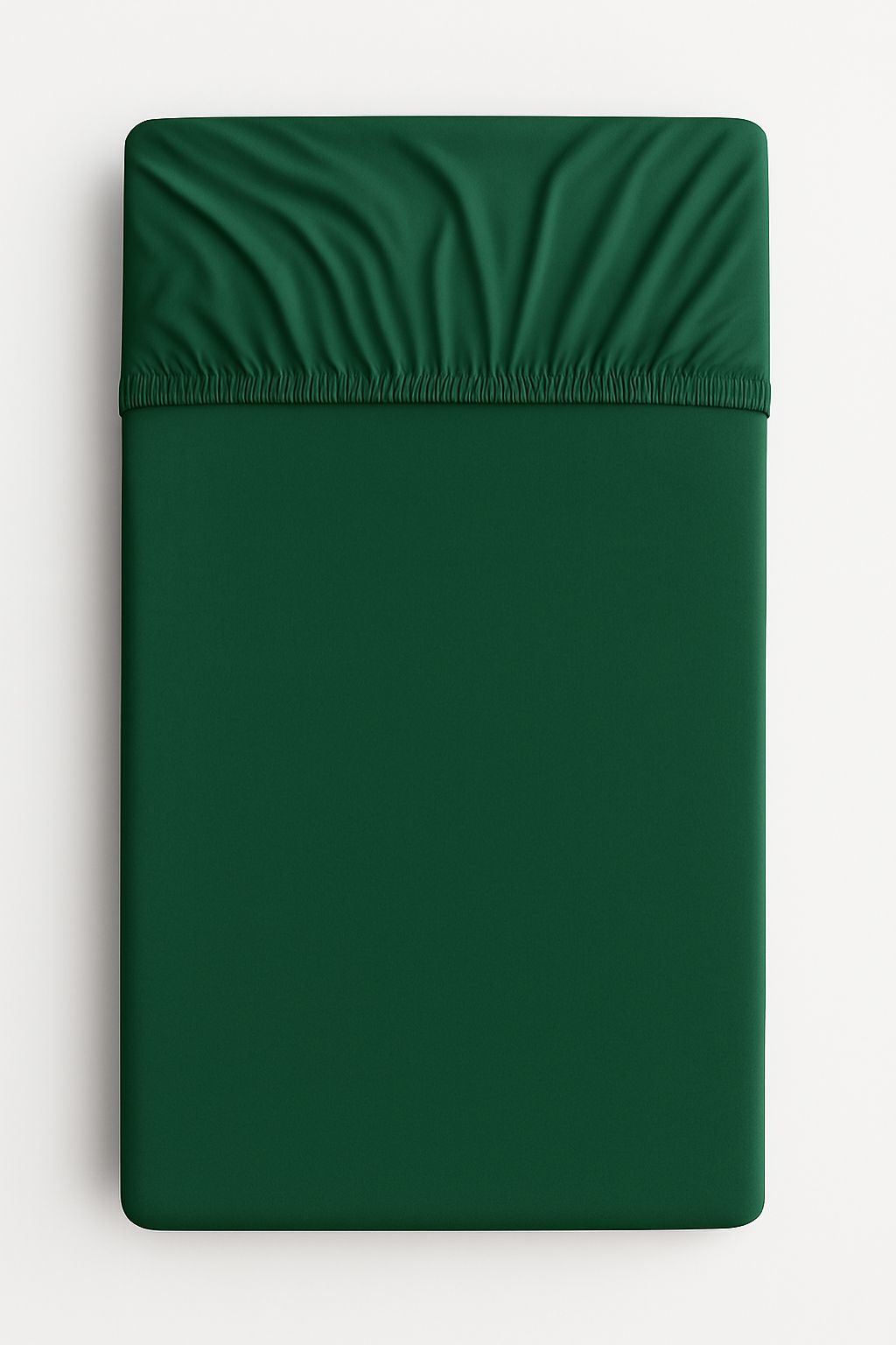 Prześcieradło jersey bawełna z gumką  do łóżeczka 120x60cm - butelowa zieleń
