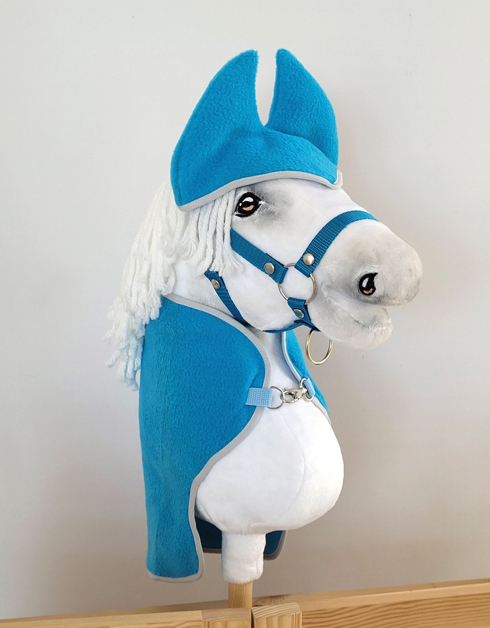 Zestaw dla Hobby Horse uniwersalny A4 i A5: polarowa derka + nauszniki – turkusowy