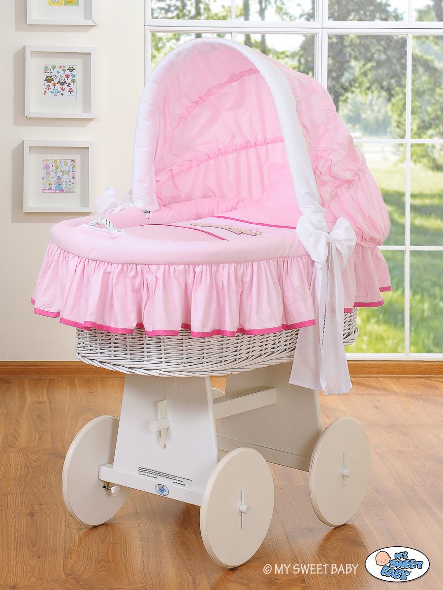Kosz Mojżesza z budką- Little Angel biały