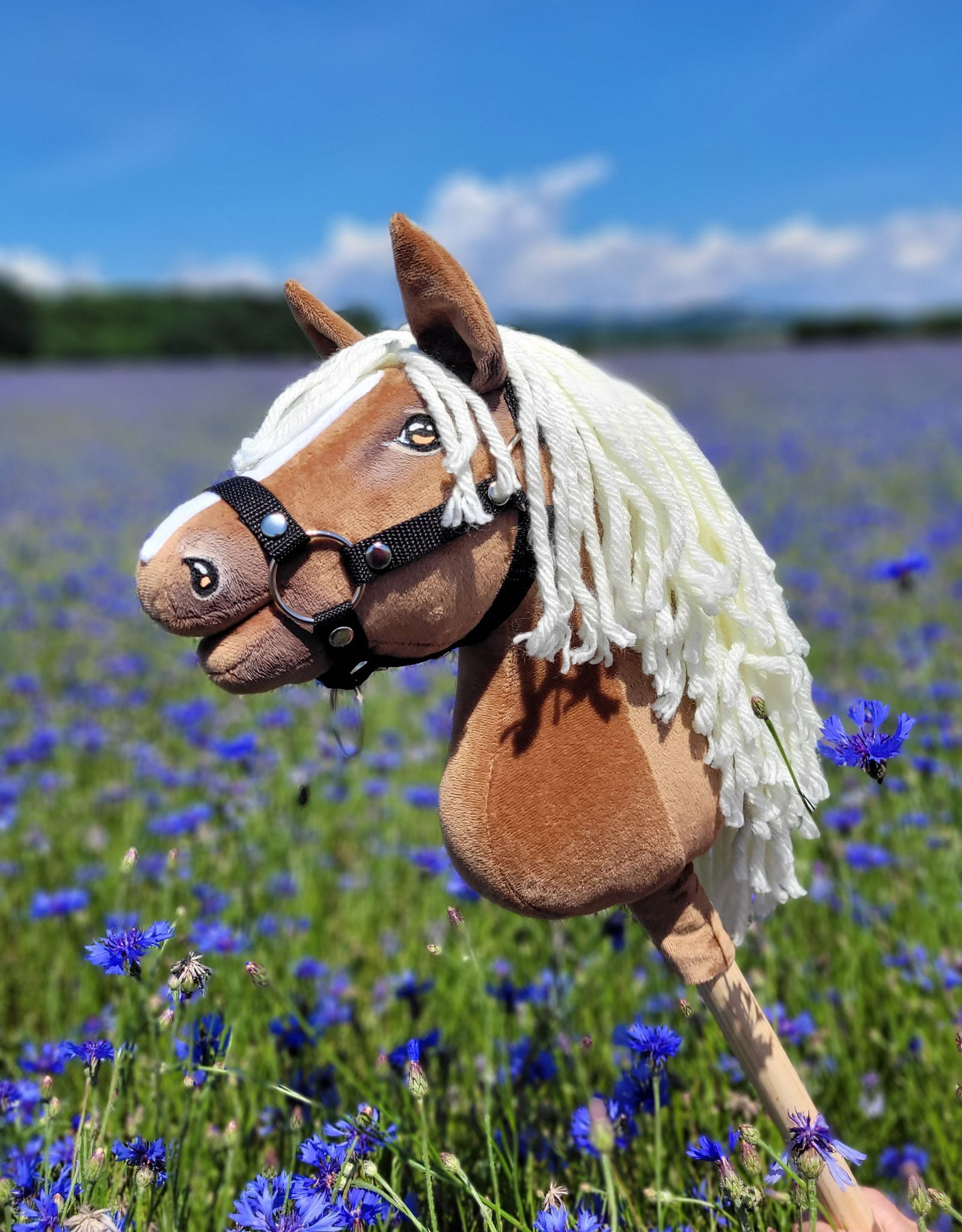 Hobby Horse Średni koń na kiju Premium jasny beżowy haflinger A4