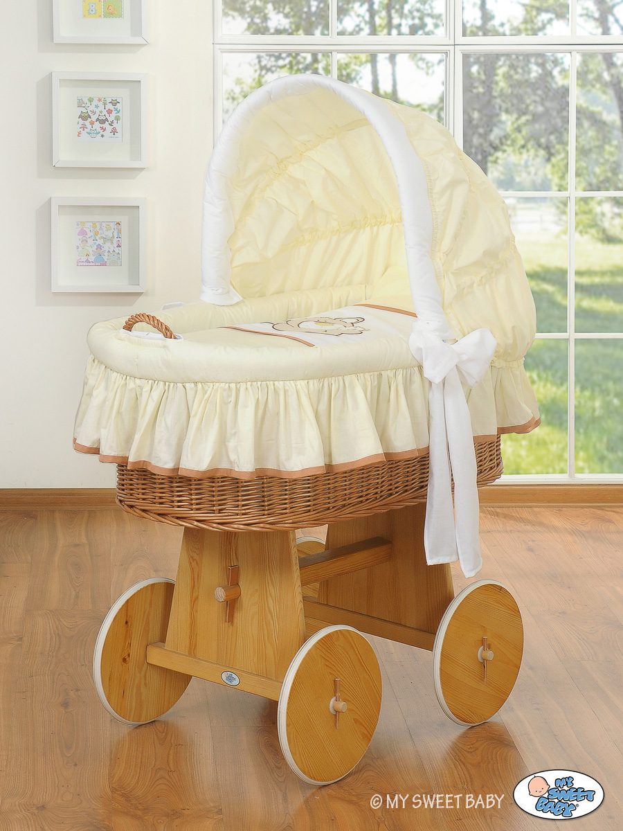 Kosz Mojżesza z budką- Little Angel biały