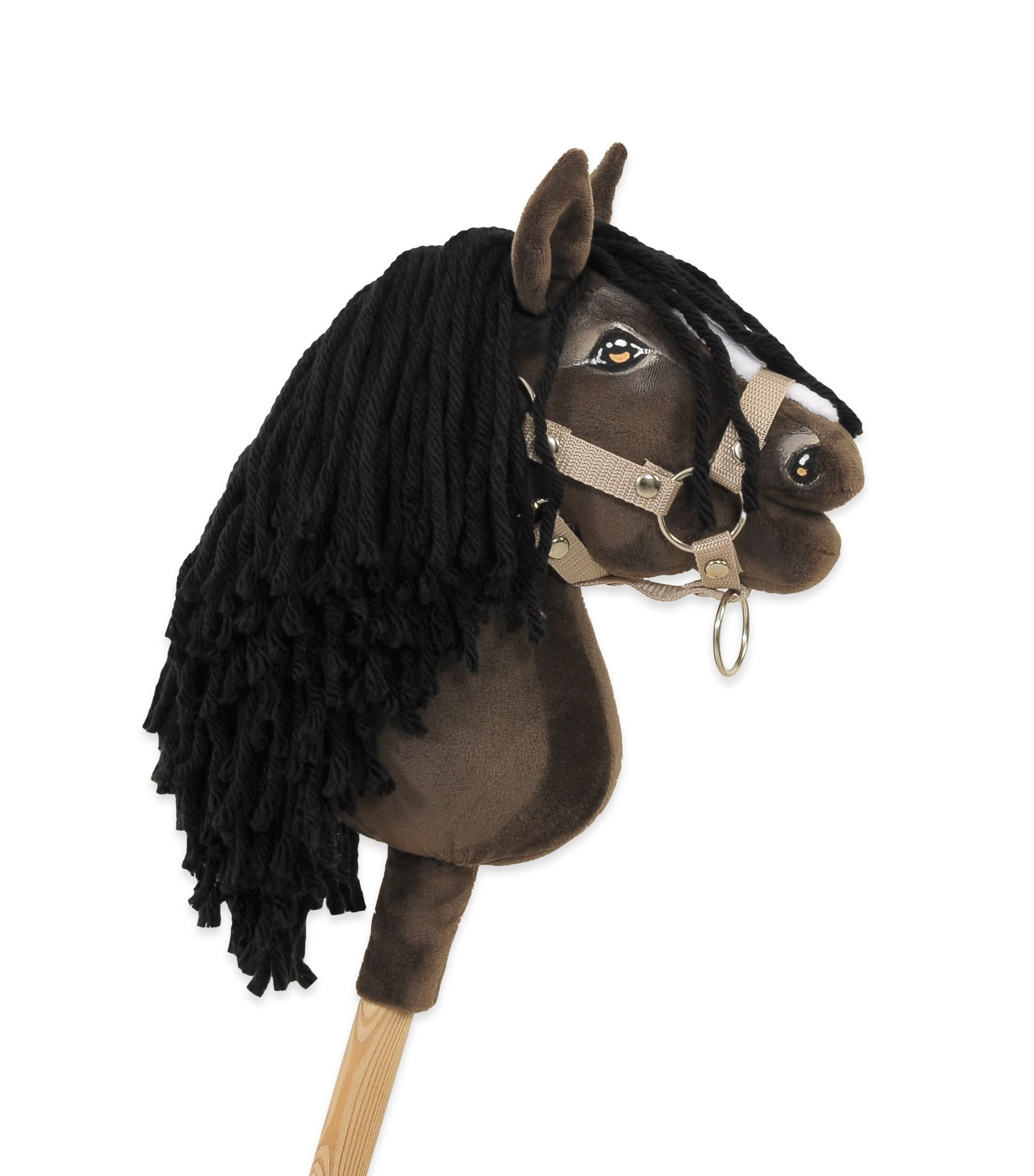 Hobby Horse Mały koń na kiju Premium ciemnobrązowy ciemogniady A5