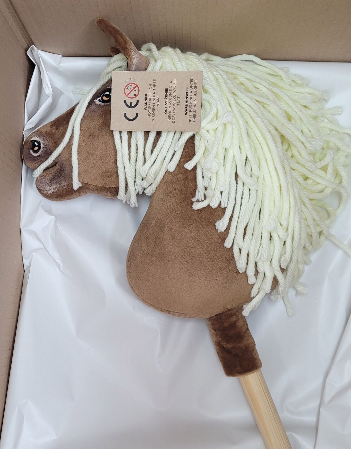 Hobby Horse Średni koń na kiju Premium jasny beżowy haflinger A4