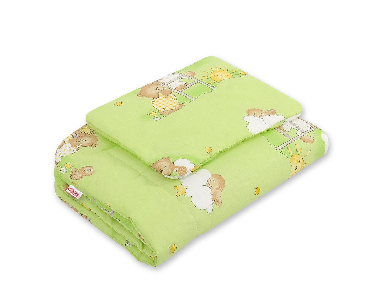 Komplet pościeli dla niemowląt z wypełnieniem 2-cz 75x100cm NEWBORN - misie niebieskie