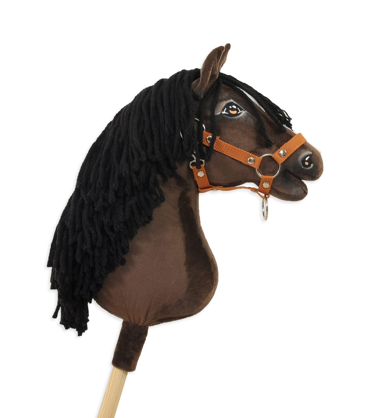 Hobby Horse Duży koń na kiju Premium - ciemnogniady A3