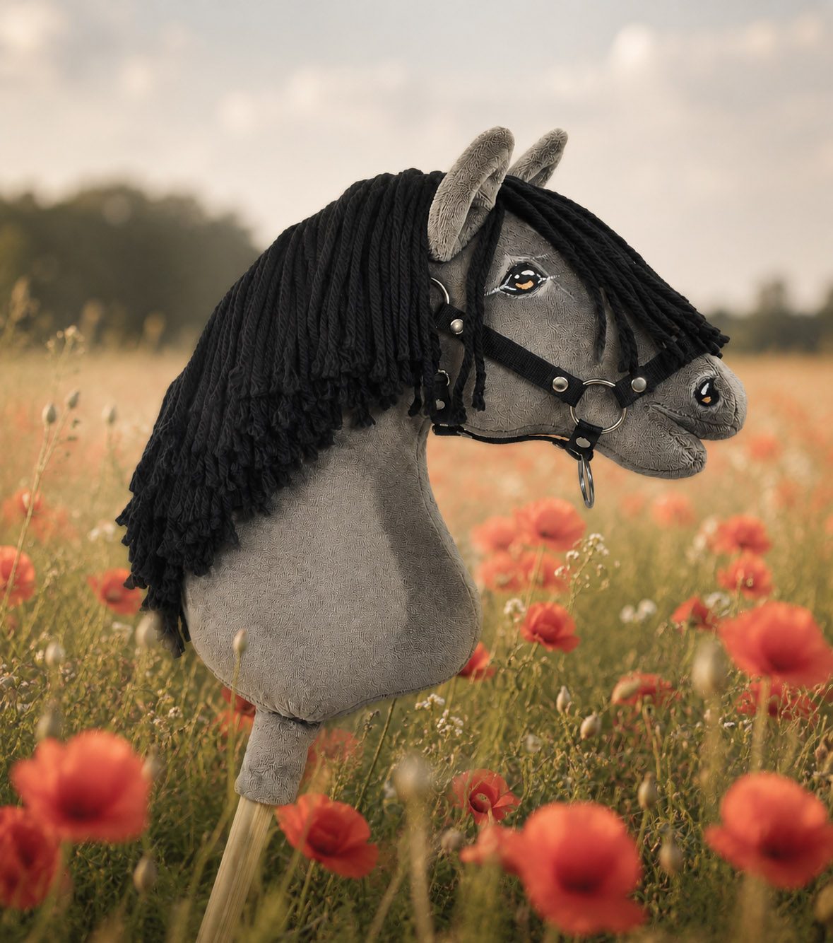 Hobby Horse Duży koń na kiju Premium - myszaty A3