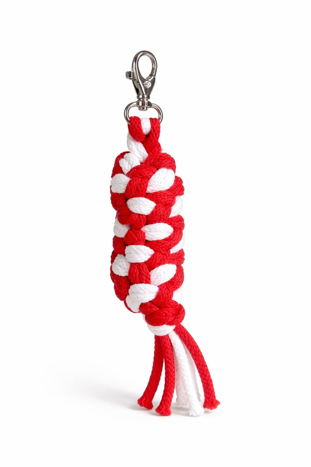 Uwiąz dla konia Hobby Horse pleciony ze sznurka – biało-różowy