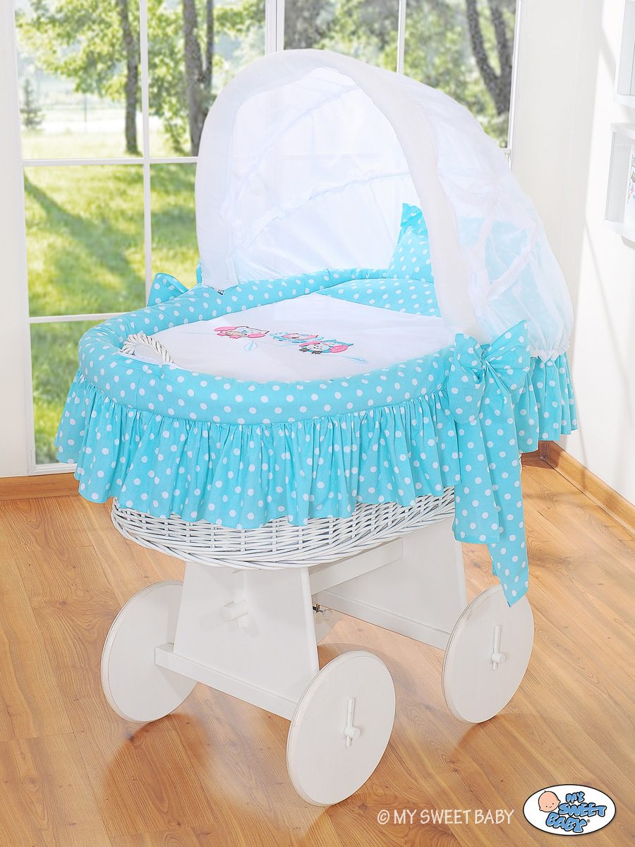 Kosz Mojżesza z budką- Little Angel biały