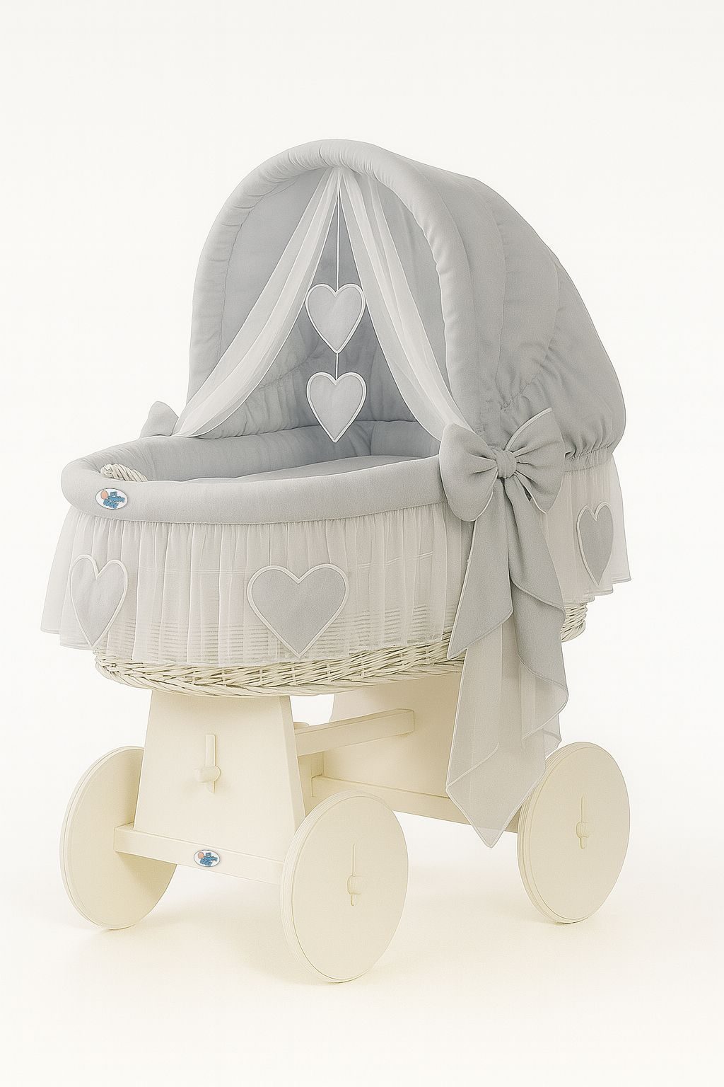 Kosz Mojżesza z budką- Little Angel biały